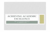 ACHIEVING ACADEMIC EXCELLENCE
