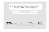 Psychologie Pro Pedagogy: Úvod do Psychologie