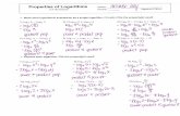 5.4 Properties of Logarithms Homework Solutions