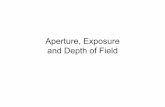 aperture, exposure and depth of field (2) - pho ... Exposure / Shutter Speed • The effect of varying shutter speed while keeping a constant aperture: The images start underexposed