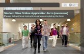 Student Visa Online Application form (overseas)