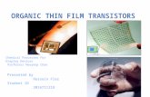 Organic Thin film transistors
