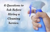 6 Questions to ask before hiring a cleaning service in New Jersey