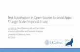 Test Automation in Open-Source Android Apps: A Large-Scale
