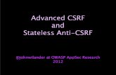 Advanced CSRF and Stateless Anti-CSRF