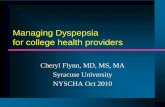 Managing Dyspepsia for college health providers