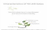 Characteristics of T8 LED tubes