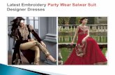 Latest embroidery party wear salwar suit designer dresses