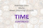 Antelope Class Maths Week 2 learning- 27.4