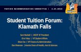 Student Tuition Forum: Klamath Falls