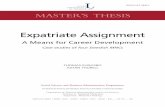 Expatriate assignment - a means for career development