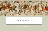 THE MIDDLE AGES · PDF file THE MIDDLE AGES •The Middle Ages can be divided into two periods: Early Middle Ages – 476-1050CE (the “Dark Ages”) Late Middle Ages – 1050-1450CE.