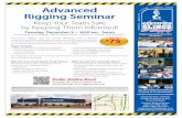 Advanced Rigging Seminar - Florida Crane Owners · PDF file • Risk Management and the Basic Rigging Plan at the Load Hook • Rigging Principles • Loads on Rigging and the Rigging