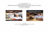A Correlation of Foundations of Restaurant Management & Culinary · PDF file A Correlation of Foundations of Restaurant Management & Culinary Arts, Second Edition, Level 1 ©2018 SE