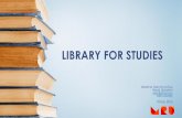 LIBRARY FOR STUDIES - mruni.eu · PDF file 2016-09-08 · •You need a document for borrowing books. Give it to the Library‘s employee at the Lending department, when taking books