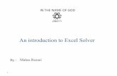 Excel Solver(By Mahsa Rezaei)