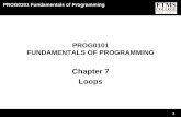 Chapter 7 Loops - FTMS ... PROG0101 Fundamentals of Programming 23 Loops DO-WHILE Loop • Like a while loop, a do-while loop is a loop that repeats while some condition is satisfied.