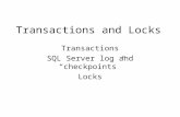 Transactions and Locks Transactions SQL Server log and “checkpoints” Locks
