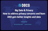 Big Data & Privacy: How to address privacy concerns and fears · PDF file 2016-03-11 · • Respondents who have changed their online behaviour in past year because of privacy concerns: