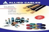 Allied · PDF file Allied Cables for wiring installations include conduit wires and flat surface wiring cables together with a range of circular multicore cables, which are made to