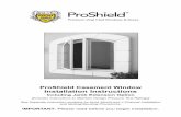 ProShield Casement Window Installation · PDF file ProShield Casement Window Installation Instructions ... Wooden Straightedge, Clear Silicone Sealant, Caulking Gun Housewrap & Caulking