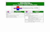 Skill Sheets Community CPR- Adult, Child, Infant CPR/AED ... Adult, Child, Infant CPR/AED Community CPR Community CPR Community CPR . 30 Compressions: Use 2 hands, give 30 chest compres-sions,