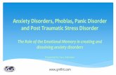 Anxiety Disorders, Phobias, Panic Disorder and Post ... ... Anxiety Disorders, Phobias, Panic Disorder and Post Traumatic Stress Disorder The Role of the Emotional Memory in creating