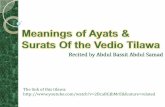 Meanings of ayats & surats of the vedio