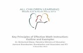 Key Principles of Effective Math Instruction: Outline and ... · PDF fileKey Principles of Effective Math Instruction: Outline and Examples ... –Curriculum –Other issues ... around