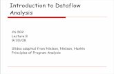 Introduction to Dataflow Analysis - Purdue University · PDF file Dataflow analysis Control-flow analysis interprocedural analysis Type systems Abstract interpretation Different approaches