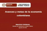 Avances y metas de la economía  colombiana